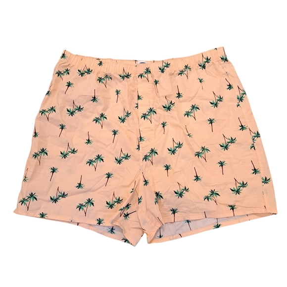Old Navy Orange Palm Tree Print Elastic Waist Lightweifht Summer Shorts Size XL - Picture 1 of 7